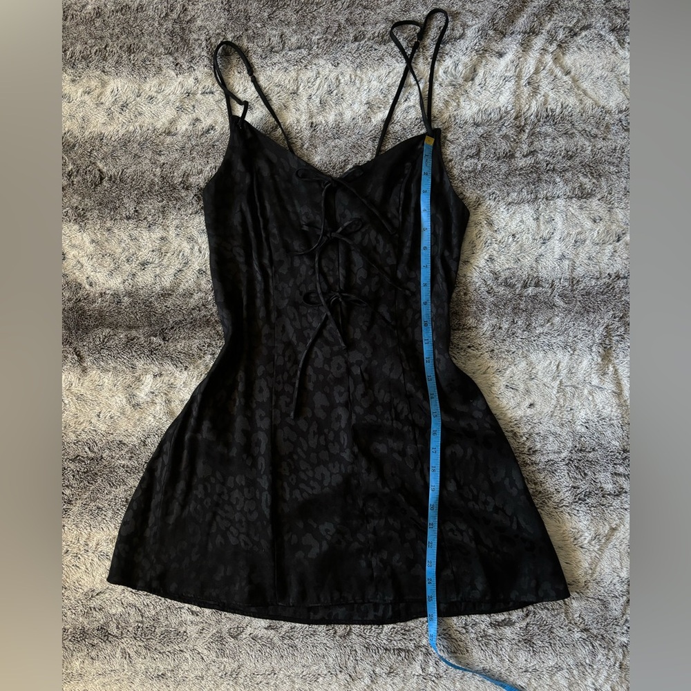 Free People Intimately Black Cheetah Print Slip